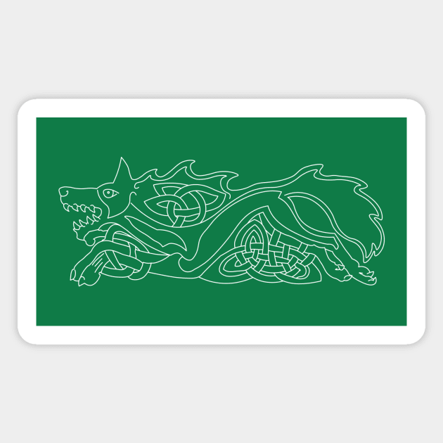 Celtic Wolf Sticker by LordNeckbeard